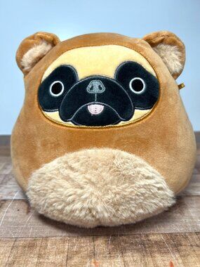 Original Squishmallows Pug Bear Plush Toy 8" Soft Stuffed Animal For Ages 3+